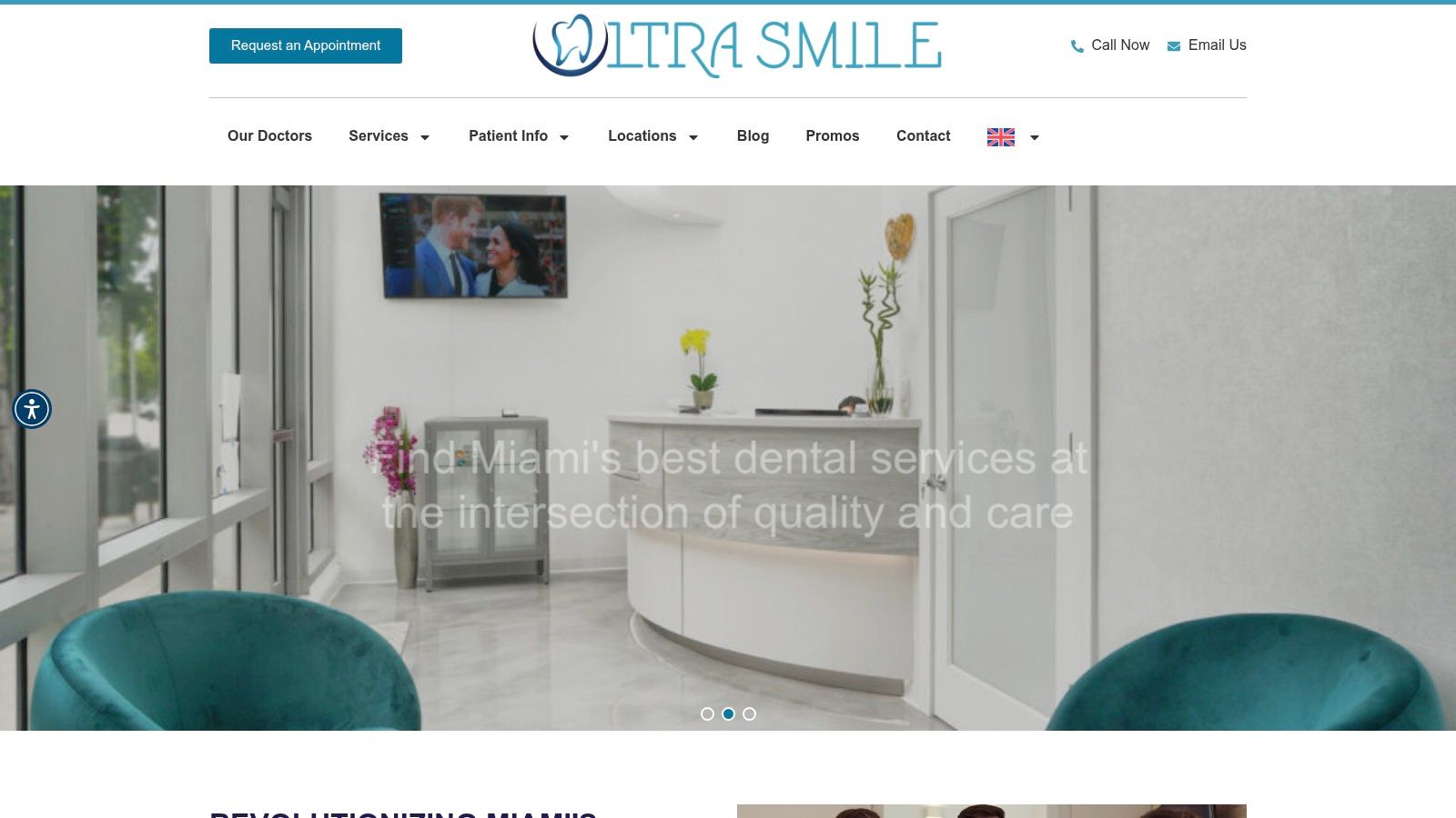 Screenshot from https://ultrasmilemiami.com/