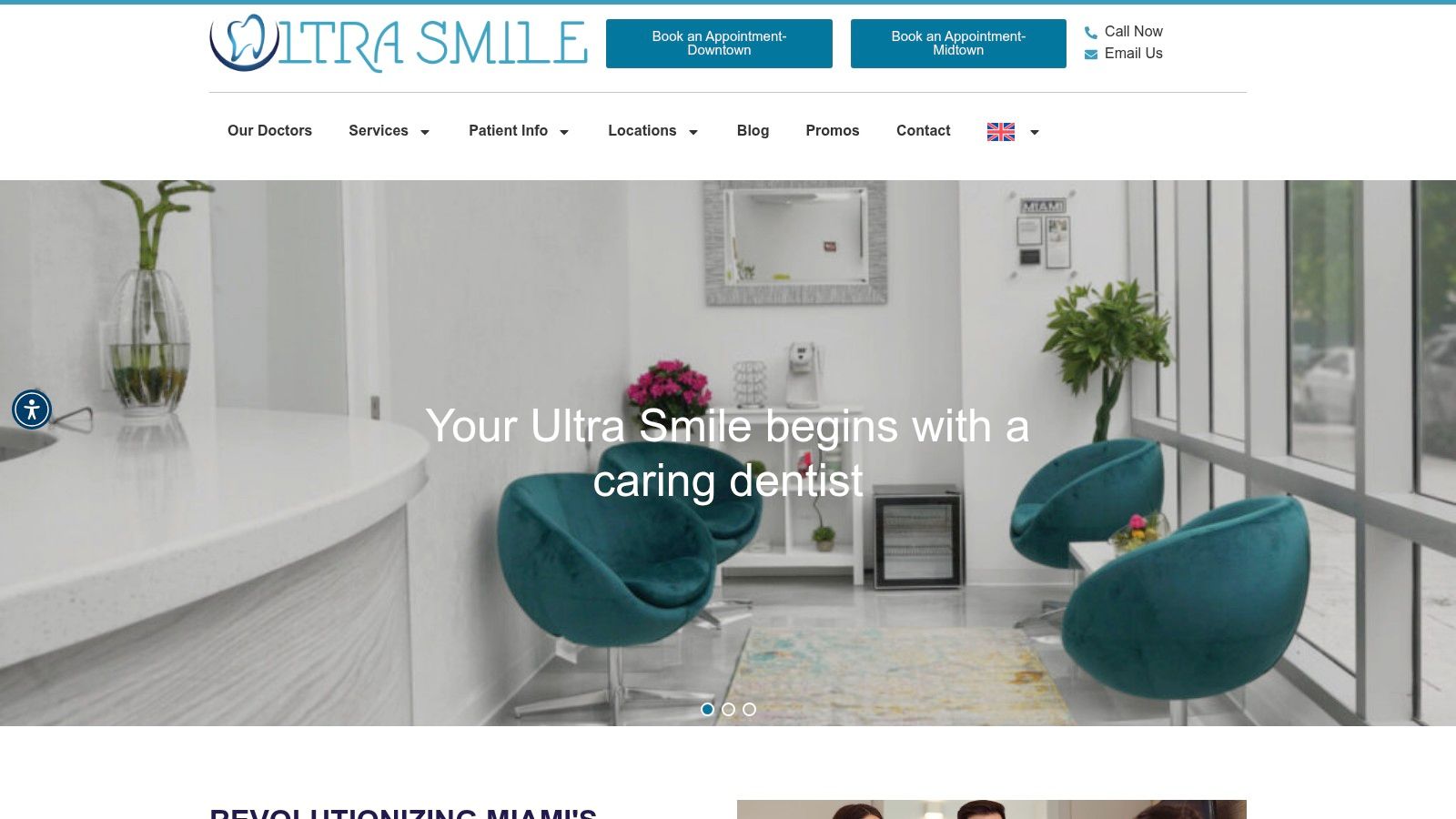 Screenshot from https://ultrasmilemiami.com