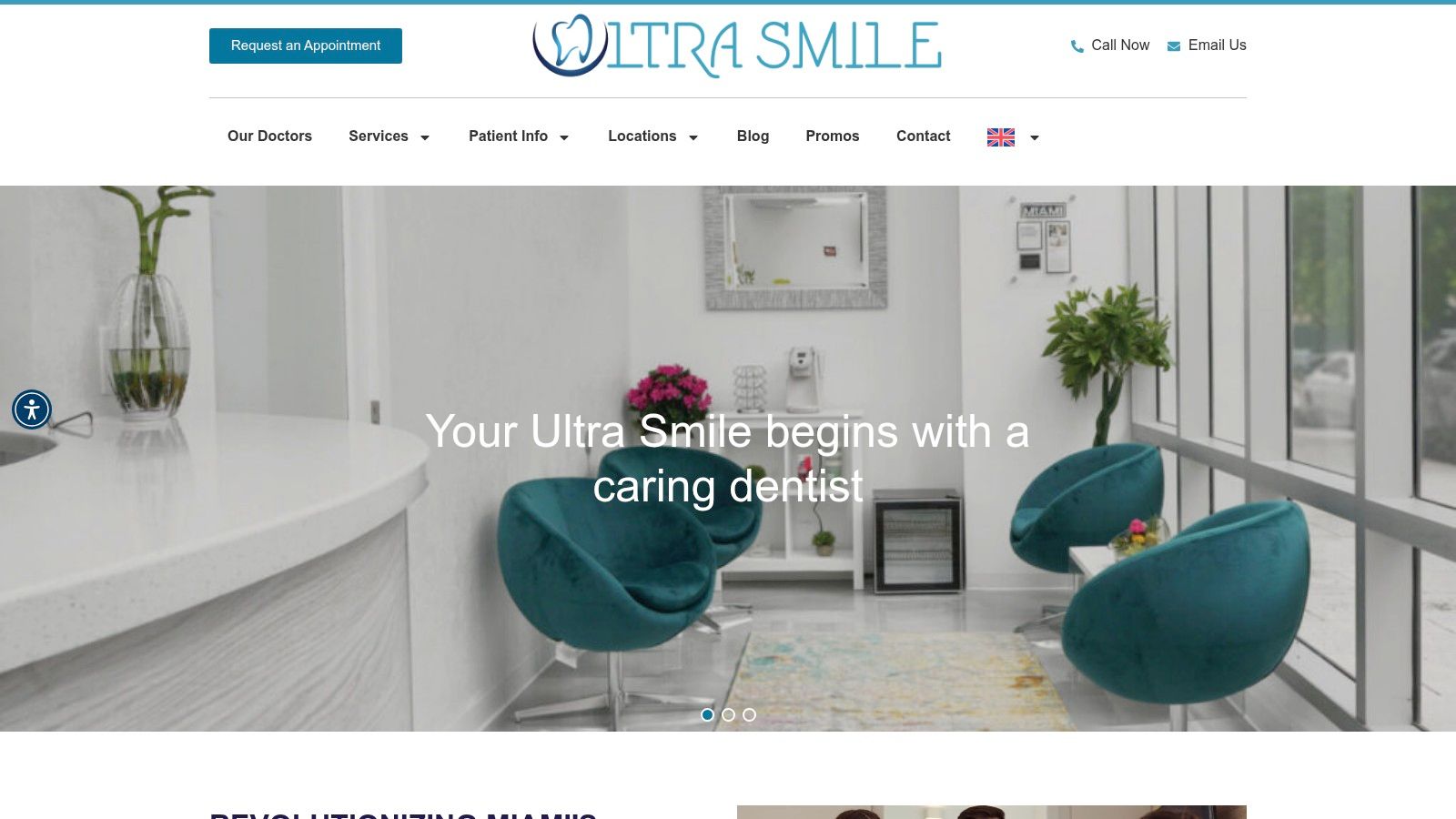 Screenshot from https://ultrasmilemiami.com