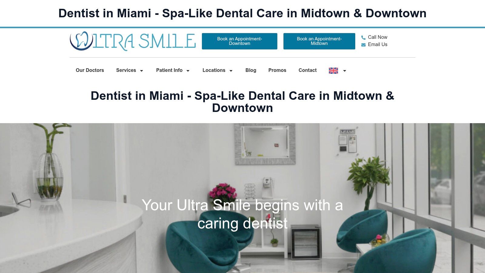 Screenshot from https://ultrasmilemiami.com